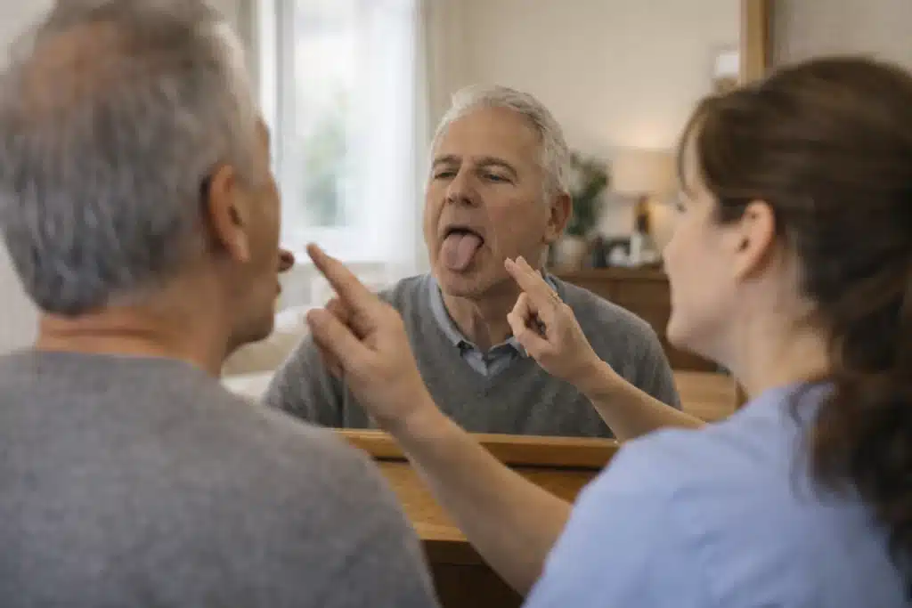 Ejercicios de logopedia para mejorar la deglución en pacientes con disfagia
